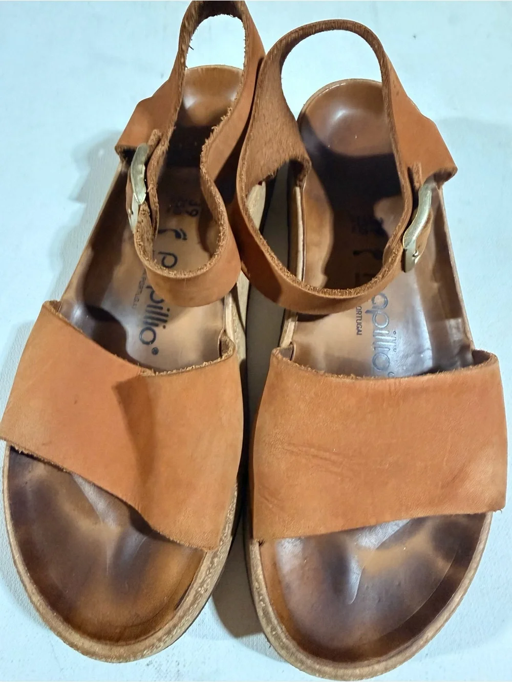 Papillio Leather Insole with Blue Logo